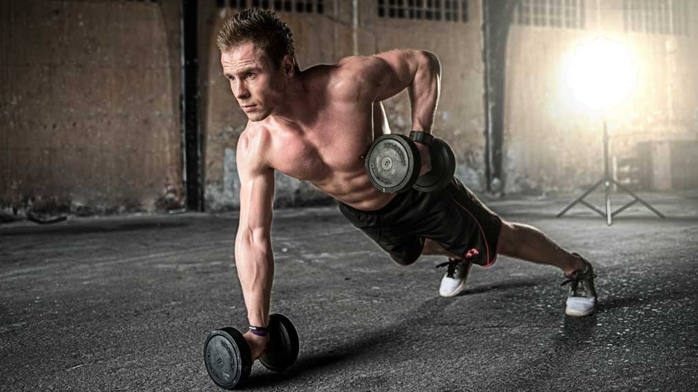 Resistance training using dumbbells